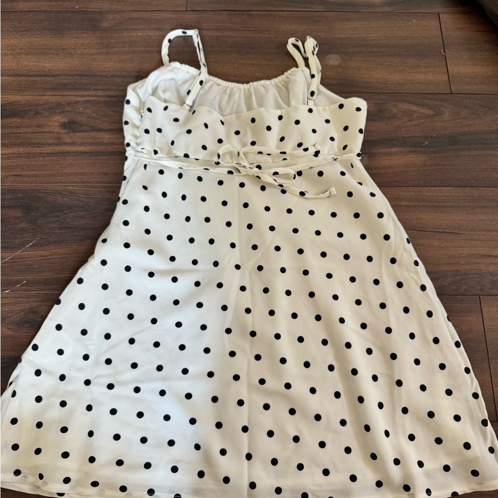 Hollister Black and White Polka Dot Mini Dress